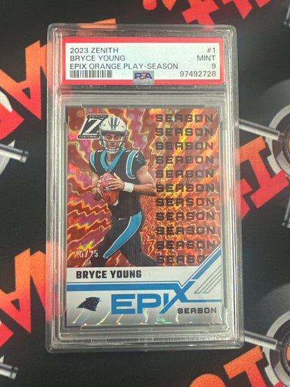 2023 Zenith Bryce Young - EPIX Orange Play-Season /25 PSA 9 #1