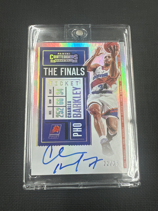 2020 Panini Contenders Charles Barkley - Finals Ticket On Card Auto /25 #VS-CBK