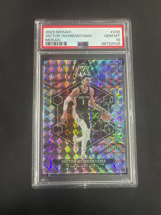 2023 Mosaic Victor Wembanyama - Mosaic Refractor PSA 10 #238