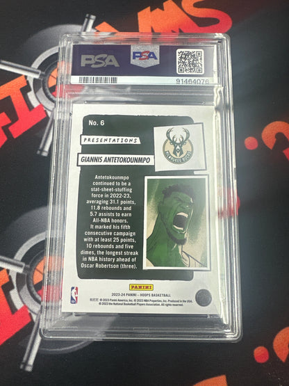 2023 NBA Hoops Giannis Antetokounmpo - Presentations PSA 8 #6