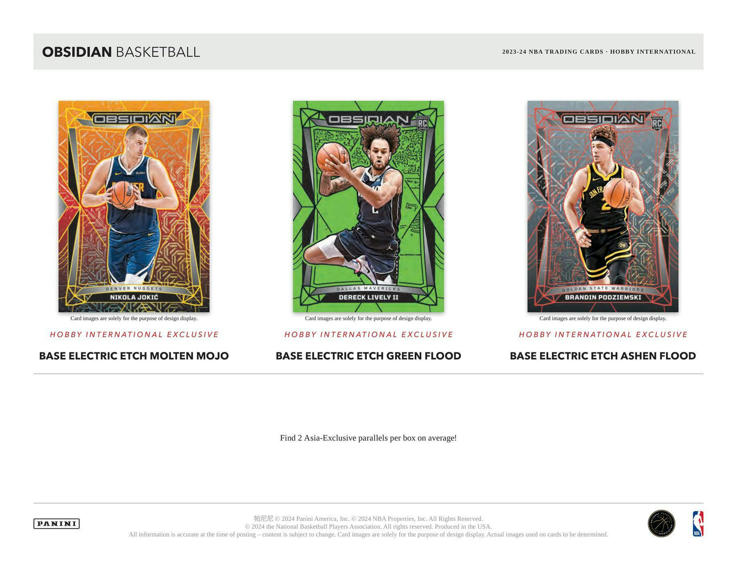 2023-24 Panini OBSIDIAN Basketball International Hobby Box