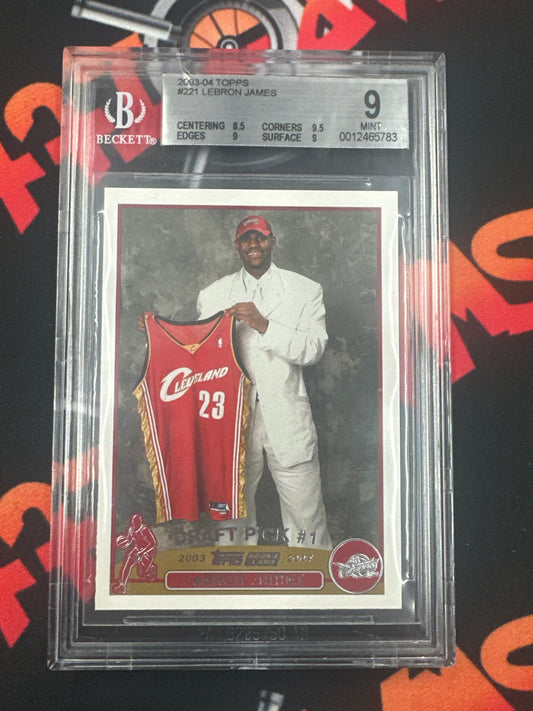 2003-24 Topps LeBron James - Draft Pick #1 BGS 9 #221