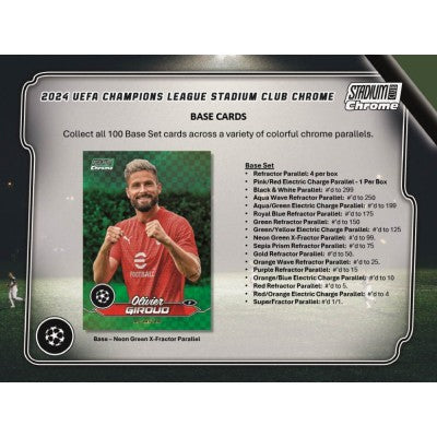 2023-24 Topps Stadium Club Chrome UEFA Club Competitions Soccer Hobby Box