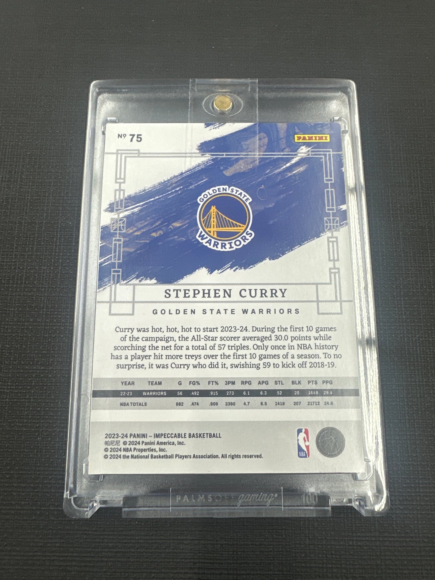 2023-24 Panini Impeccable Stephen Curry - Green Foil /35 #75