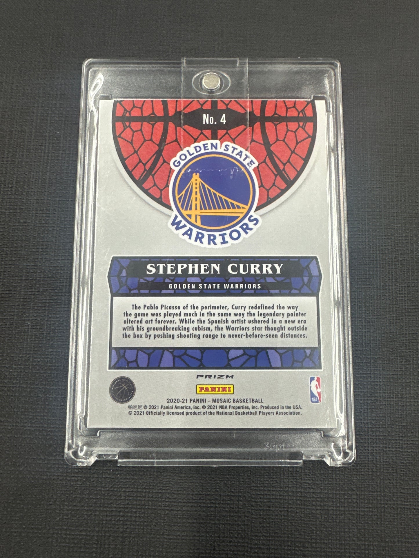 2020-21 Panini Mosaic Stephen Curry - Stained Glass Case Hit #4