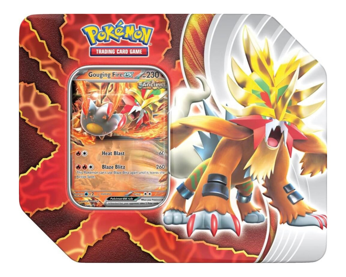 Pokemon TCG - Paradox Destinies Tin (Gouging Fire ex)