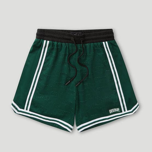 Emboss Mesh Shorts Forest Green