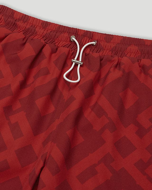 G Monogram Swim Shorts Red