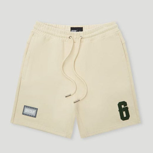 G French Terry Shorts Cream/Forest Green