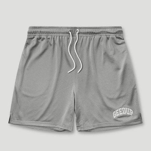 TEAM LOGO Mesh Shorts Grey