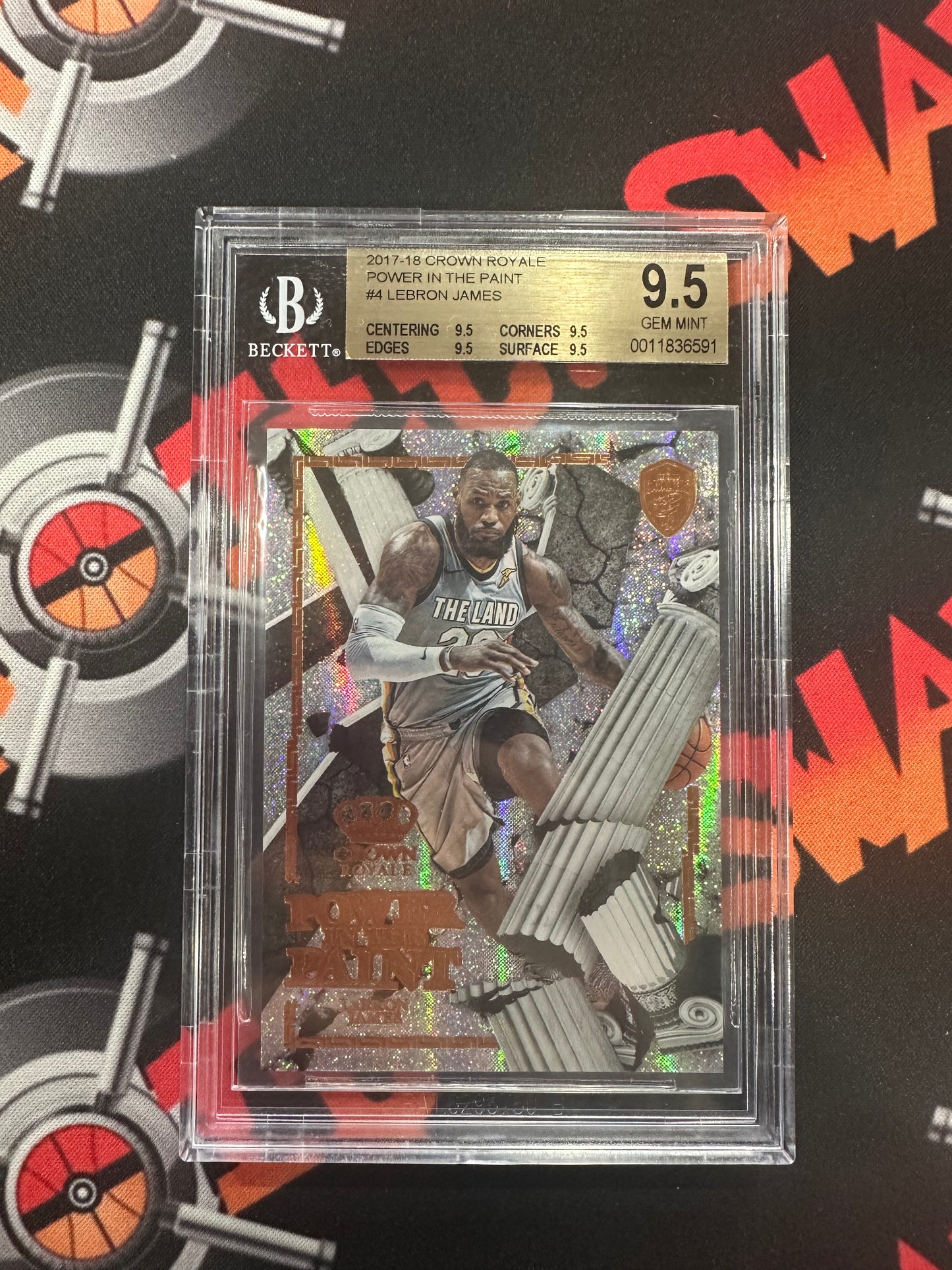 Lebron James 2017-18 Crown Royale - Power in the Paint #4 BGS 9.5 GEM MINT