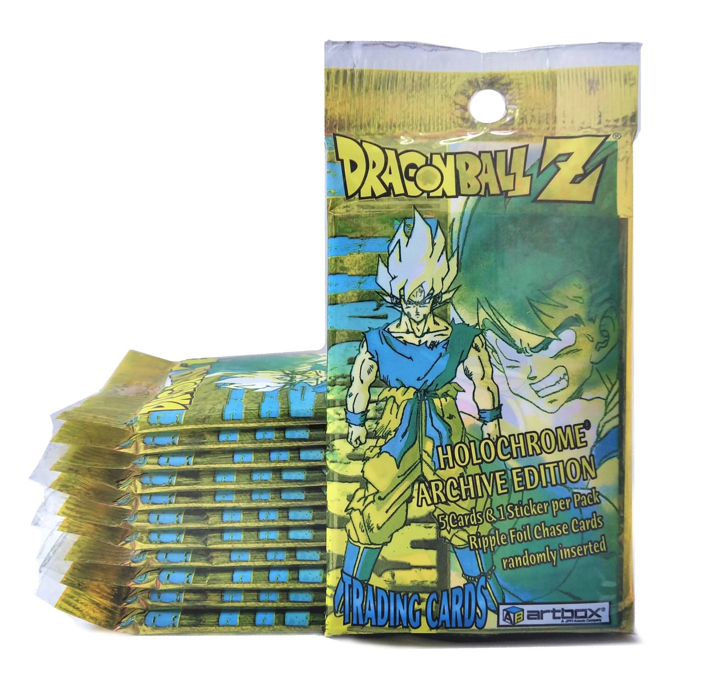 Dragonball Z Trading Cards Artbox HOLOCHROME ARCHIVE EDITION (5 Cards, 1 Sticker)