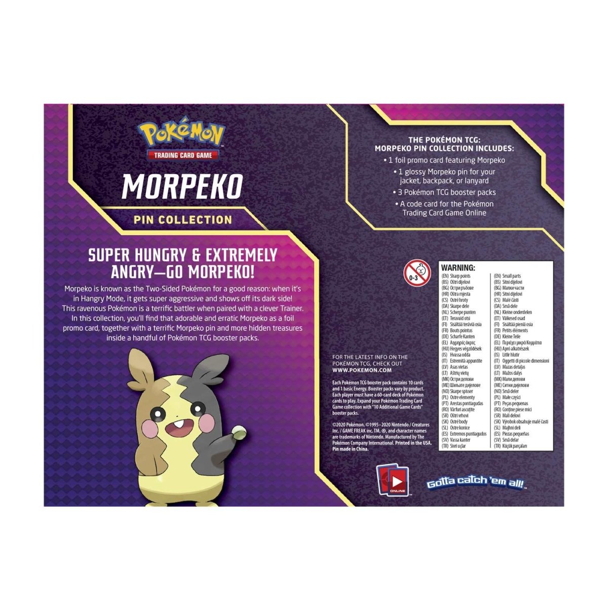 Pokémon TCG: Morpeko Pin Collection