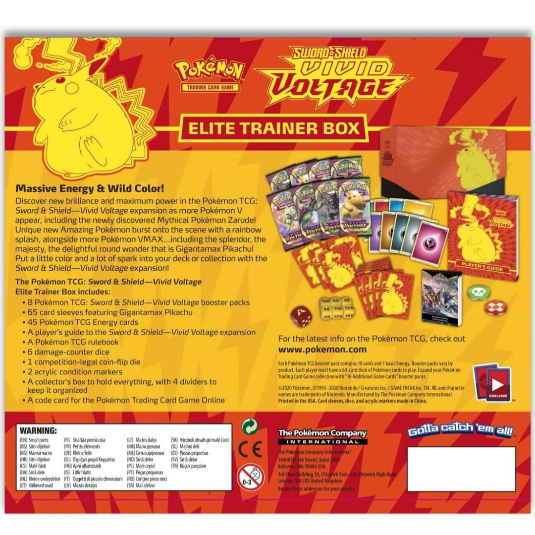 POKÉMON TCG: Sword & Shield VIVID VOLTAGE Elite Trainer Box