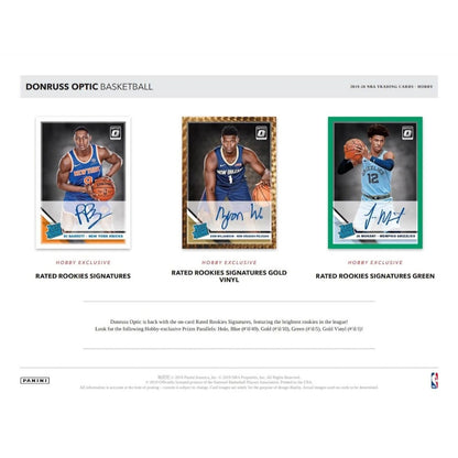 2019-20 Panini Donruss OPTIC Basketball Hobby Box