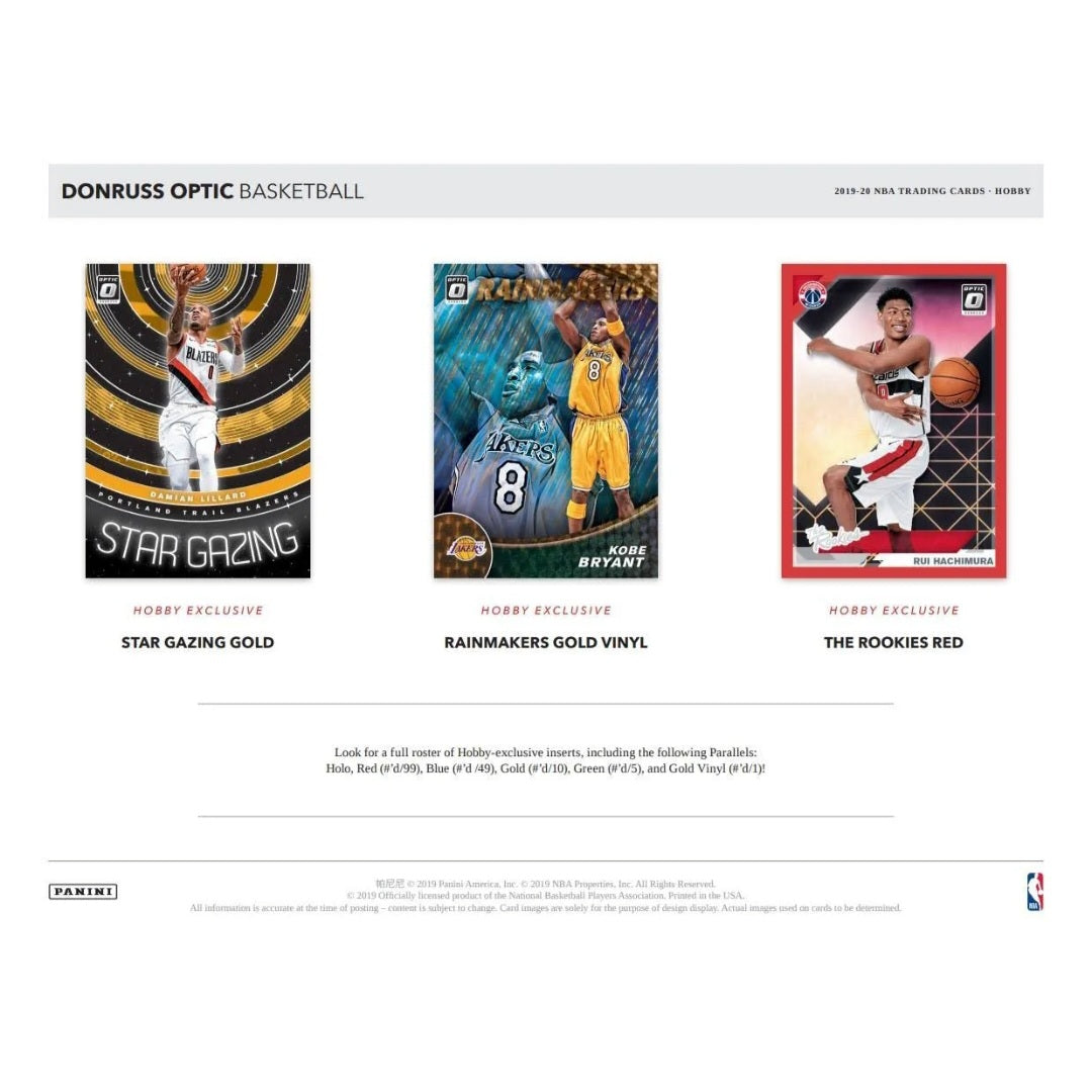 2019-20 Panini Donruss OPTIC Basketball Hobby Box