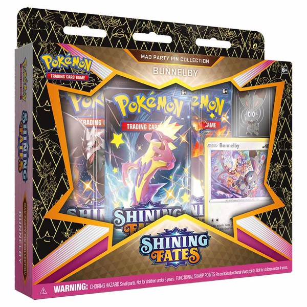 POKÉMON TCG Sword and Shield- Shining Fates Mad Party Pin Collection-assorted*