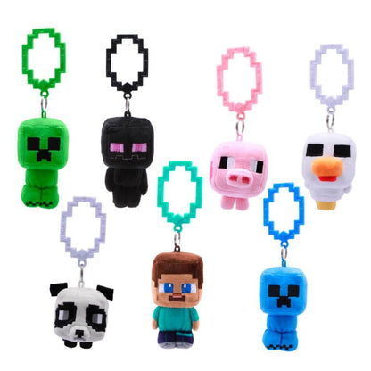 MINECRAFT 3.5" Plush Backpack Hangers Assortment