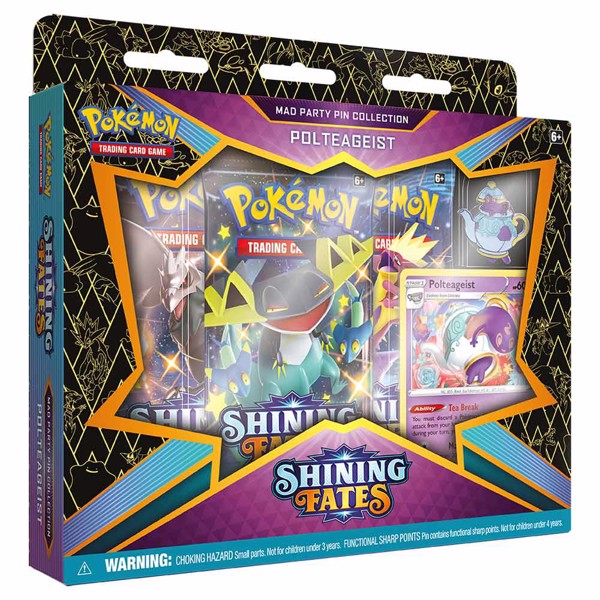 POKÉMON TCG Sword and Shield- Shining Fates Mad Party Pin Collection-assorted*