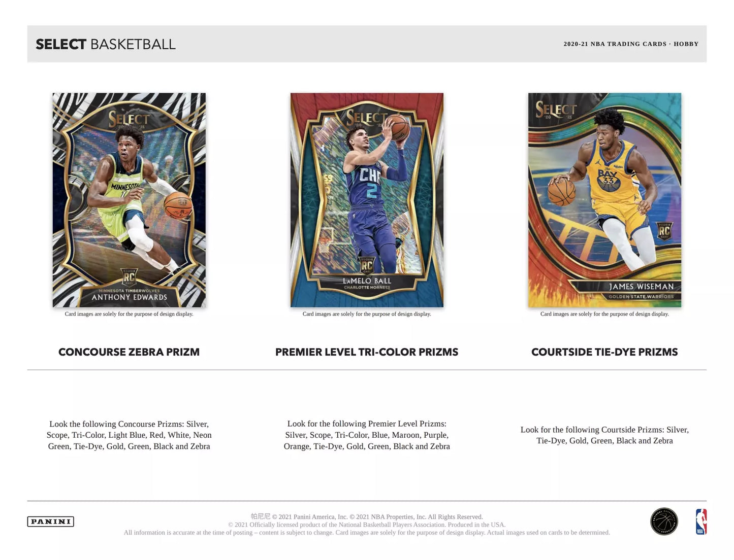 2020-21 Panini SELECT Basketball Hanger Box