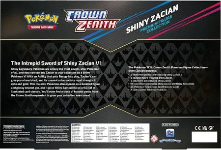 POKÉMON TCG Crown Zenith Shiny Zacian/Zamazenta Figure Box