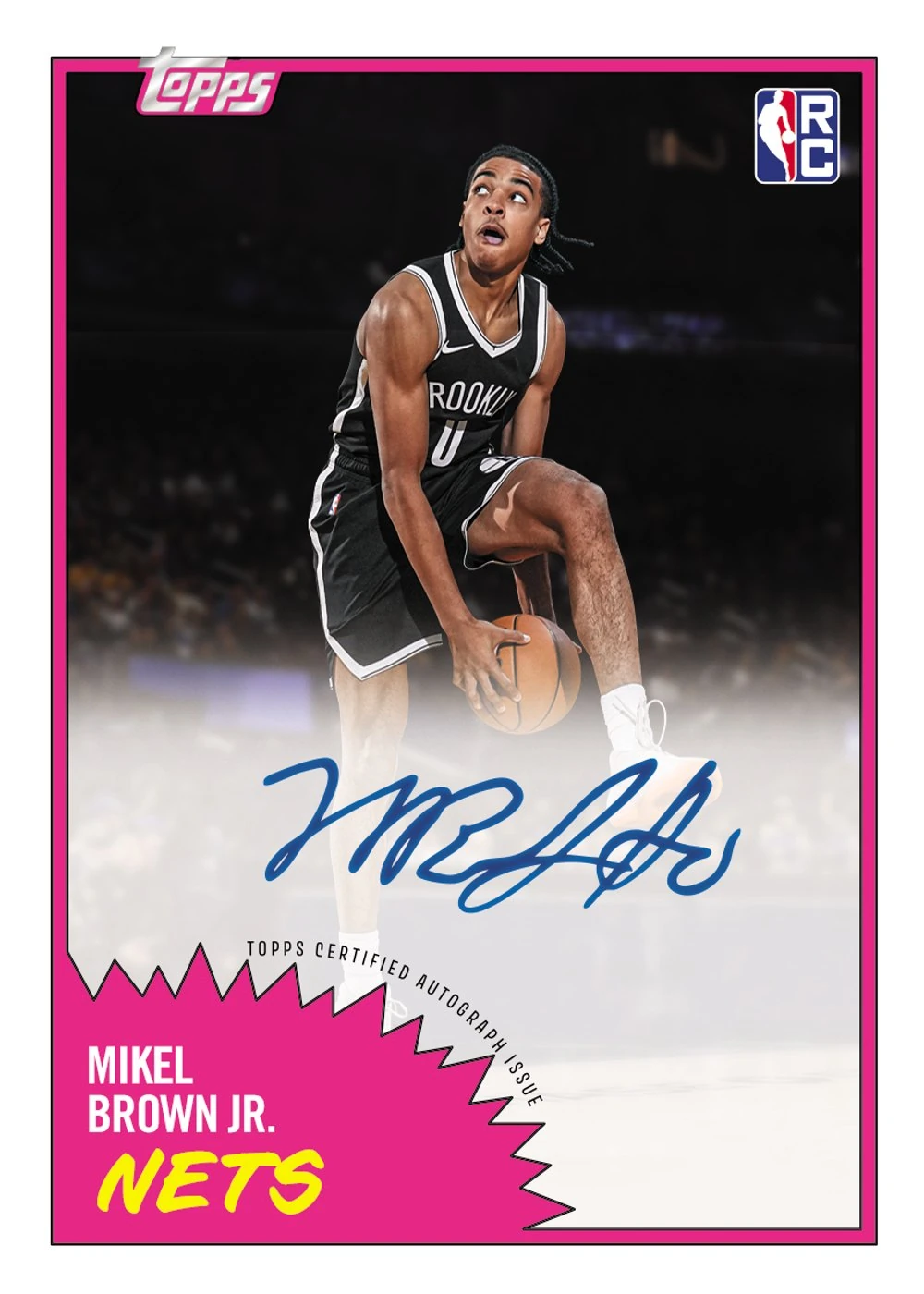 Mikel Brown Jr. — 1981-82 Topps Rookie Autograph