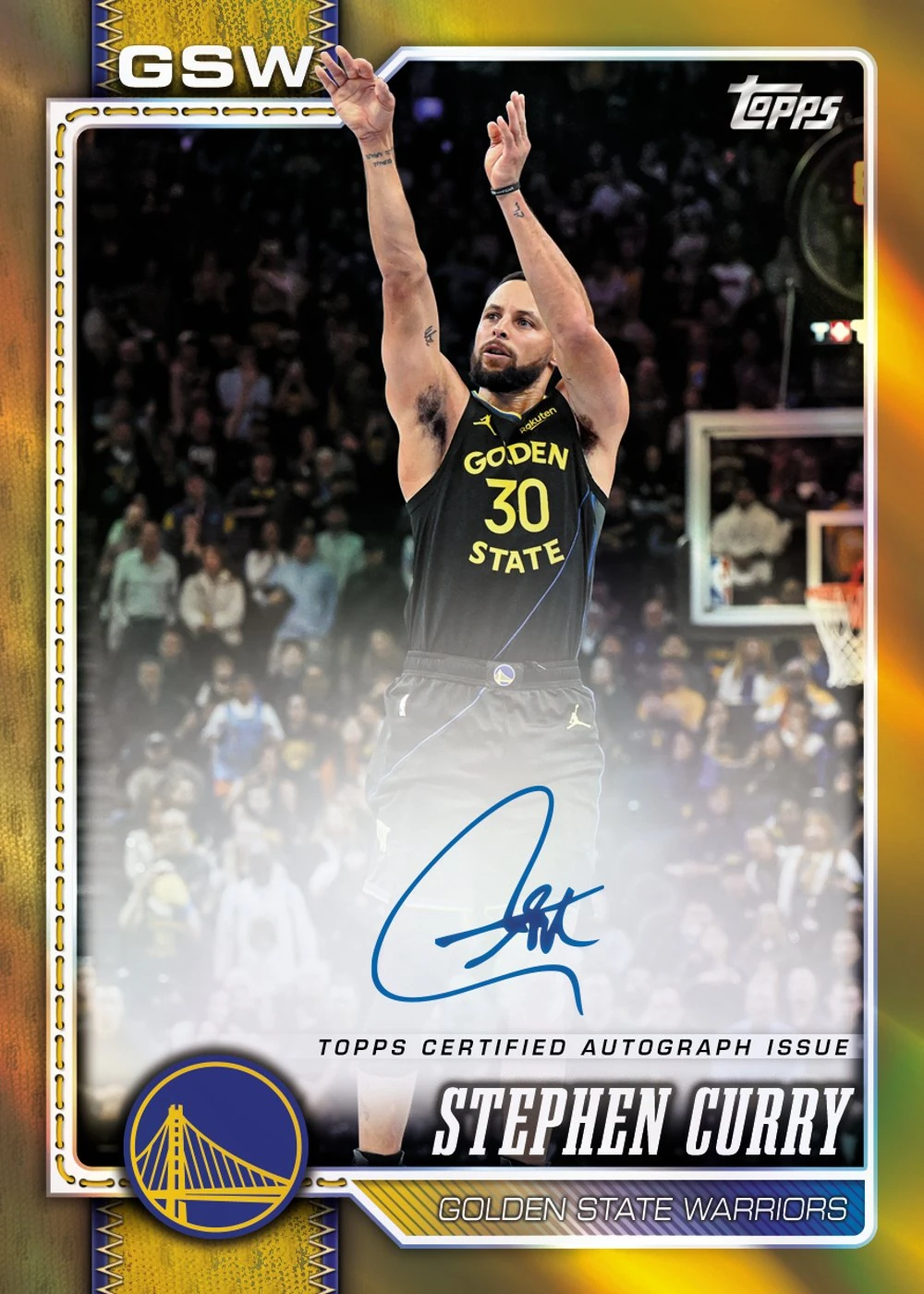 Stephen Curry — Flagship Real One Autograph, Gold Rainbow
