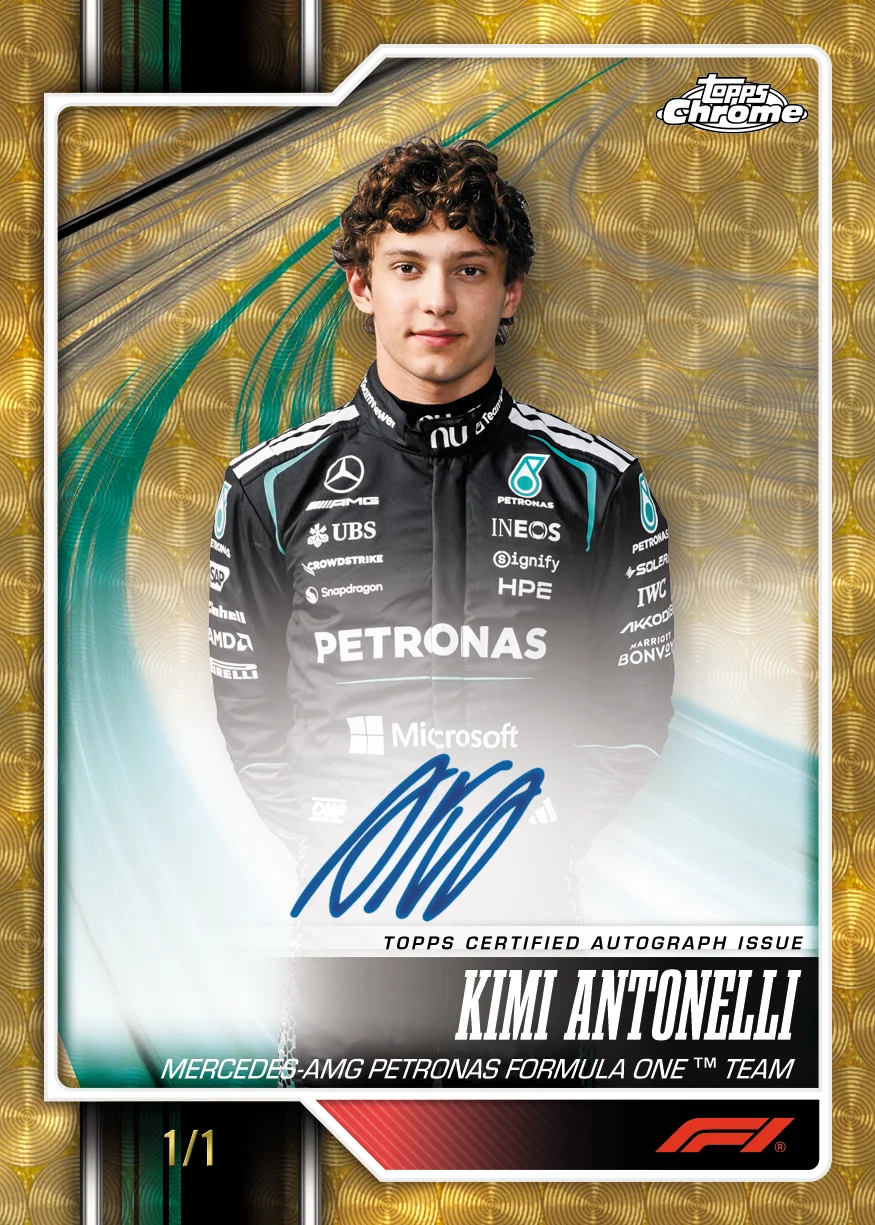 Kimi Antonelli Chrome Autograph SuperFractor