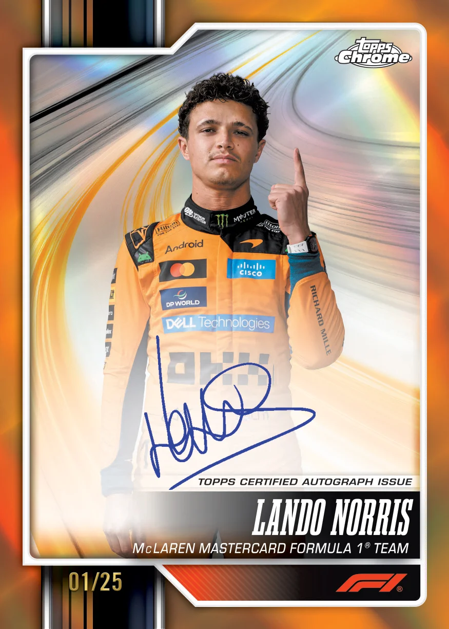 Lando Norris Chrome Autograph preview card