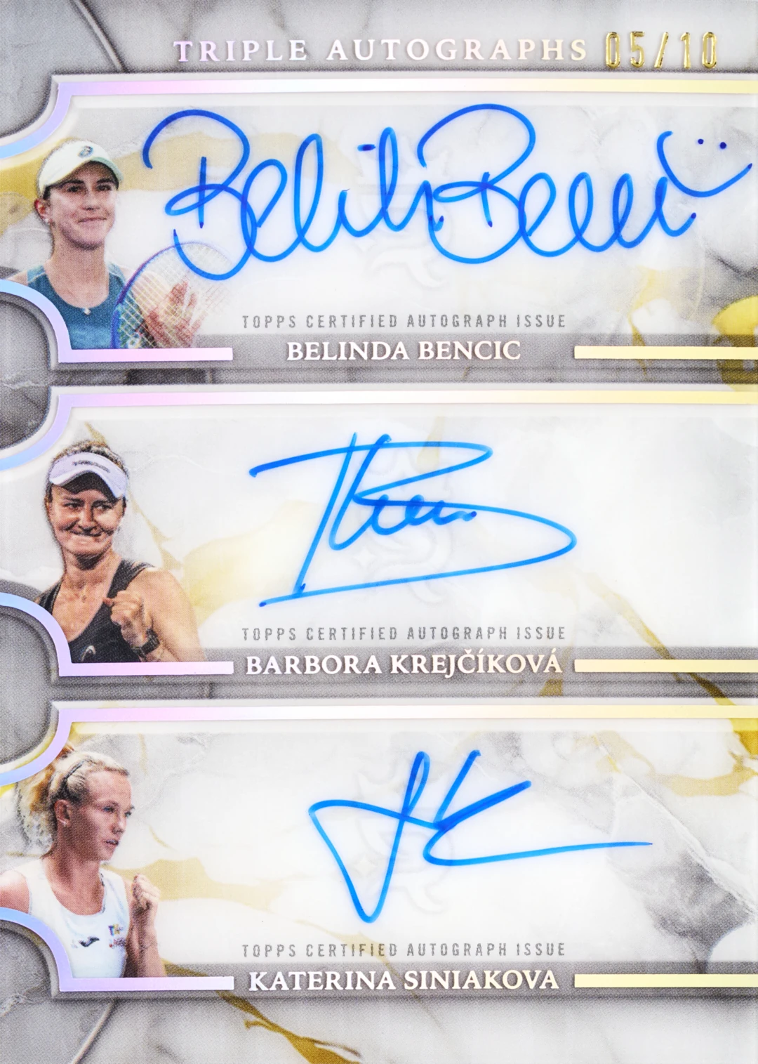 Belinda Bencic, Barbora Krejčíková & Kateřina Siniaková — Triple Autographs