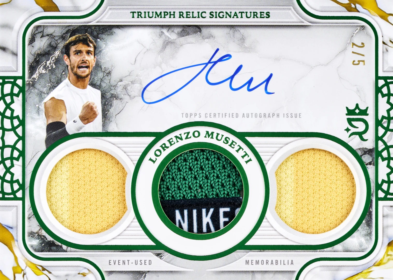 Lorenzo Musetti — Triumph Relic Signatures · Green