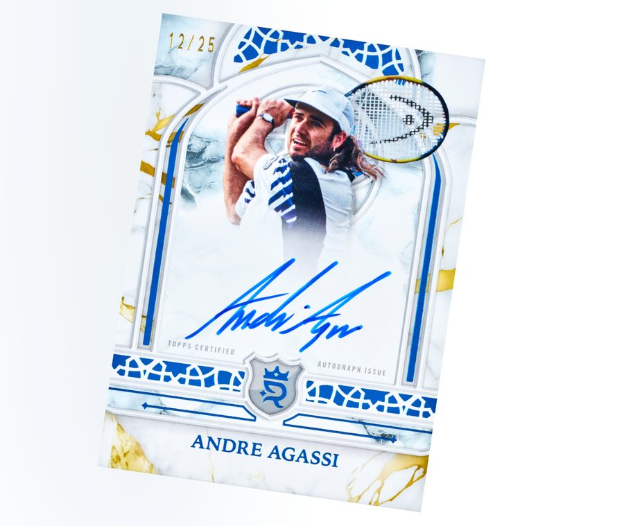 Andre Agassi in Topps Royalty Tennis brand artwork
